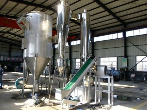 دستگاه خشک کن صنعتی 25-60kg/H فولاد ضد زنگ چرخشی فلاش خشک کن پیچ تغذیه کننده