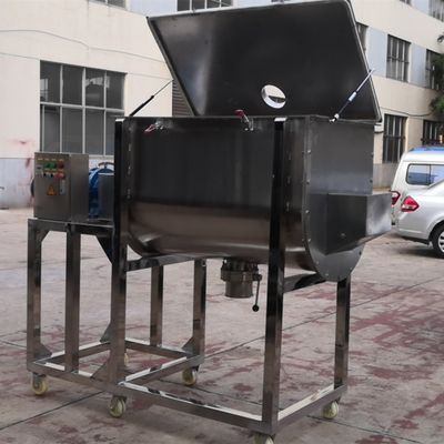 5.5kw 500L پودر ادویه جات پودر رنگدانه ای پودر تجاری Double Paddle Horizontal Ribbon Mixer