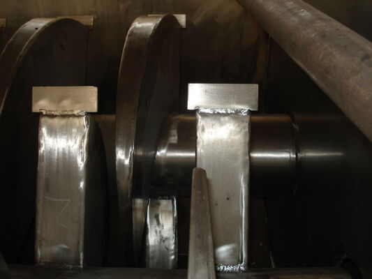 خشک کن پارویی توخالی افقی لجن صرفه جویی در انرژی